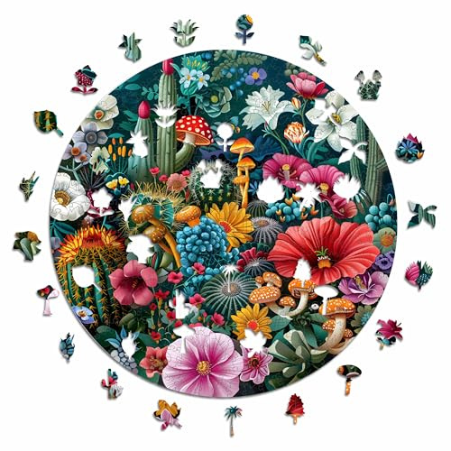 Iconic Puzzles - Enchanted Forest, Fantasy, Puzzle en Bois 100% Durable, Cadeaux pour Enfants et Adultes, Taille M, 350 pièces