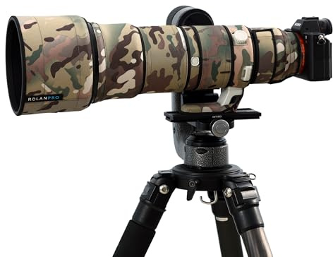 ROLANPRO Giacca mimetica obiettivo per Sony FE 400-800mm F6.3-8 G OSS SEL400800G custodia protettiva per lenti antipioggia, #4 Atc impermeabile, copriobiettivo, #4 Atc impermeabile, Copriobiettivo