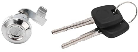 Grcfumo Fuel Door Lock Cylinder, Metal Fuel Door Lock Cylinder Key, Gas Door Lock Cylinder with 2 Keys for MK3 1989 to1997 and L200 1996 to 2006