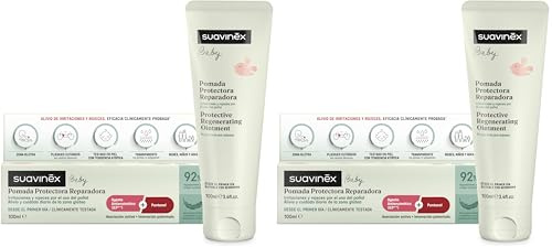 Suavinex, Pomada Protectora Reparadora, Crema Pañal Bebé - Pomada para la Dermatitis del Pañal, Repara y Previene Irritaciones, Apta Pieles Sensibles y Atópicas, 92% Ingredientes Origen Natural, 75 ml