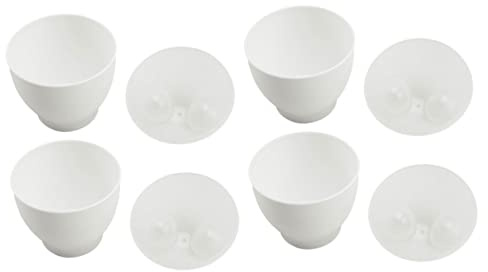LABRIMP Cocedor de Huevos para Microondas 4 Piezas Material PP Superficie Antiadherente Utensilio de Cocina Escalfador de Huevos