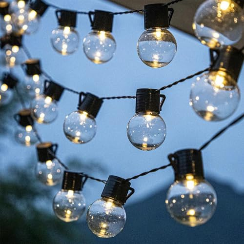 ENLACE LED Lichterkette Birnen, 2,5M 10 LED Transparente Glühbirnen Lichterkette Batteriebetriebene, Warmweiß Kugeln Lichterketten für Schlafzimmer Camping Balkon Weihnachten Dekoration