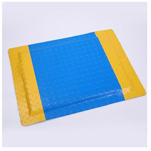 Anti-Ermüdungsmatte, Ermüdungsschutzmatte, weiche Arbeitsmatte, ergonomische Arbeitsplatzmatte, gerippte, rutschfeste und dämpfende Oberfläche, in vielen Größen erhältlich(Blue,80x50cm/31.4x19.6in)