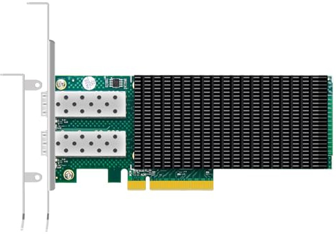 GLOTRENDS ST7341 Tarjeta de Red SFP28 25Gb Doble Puerto, Intel E810-XXVAM2, RDMA iWARP/RoCEv2, Descarga Almacenamiento y virtualización para IA, Nube, HPC, telecomunicaciones y centros de Datos