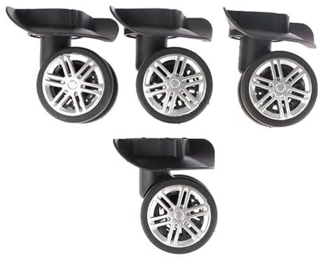 Universal Kofferrollen 4 Stück Leise Universalräder Ersatzgepäckrollen Zubehör Koffer Reparatur Trolley Gummiräder Gepäckräder