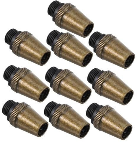 Kisangel 10 Pcs Cable Gland Connectors Cord Grips Clamps for Ceiling Chandelier Wires DIY Cable Fixing Clamps Wire Protection and Tension Relief in Antique Bronze