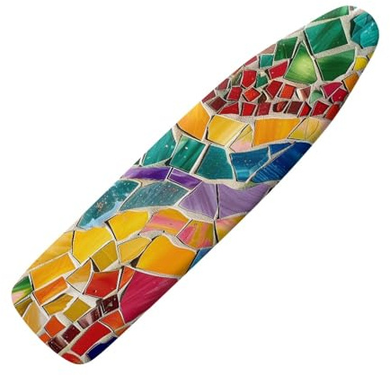 Copriasse Da Stiro Universale 120X40 Fragmenti Colorati Morbida Custodia Con Elastico, Resistente Al Calore, Rivestimento Impermeabile Anti-Bruciatura Con Bordo Elastico