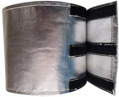 Bouclier thermique de démarrage – Aluminium 17,8 x 61 cm, feuille en fibre de verre, couverture adhésive, film barrière pour hautes températures, protection thermique du compartiment moteur, taille