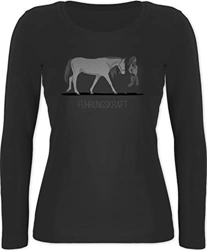 Shirtracer - Langarmshirt Damen - Pferde - Führungskraft Pferd I Pferdebesitzer Geschenk Reiterin I Pferdemädchen I Reiten