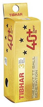 Tibhar SYNTT NG 40+ 3 Star Table Tennis Ball (Box of 3), white