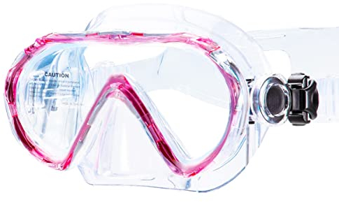 AQUAZON Beach Taucherbrille-besonders bequemes Silikon - inkl. Netztasche - Schwimmbrille mit extra temperiertem Glas für glasklarer Sicht-Kinder 7-12 Jahre, Erwachsene