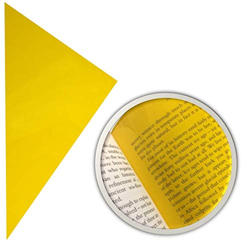 Yellow Overlay For Dyslexia A4 (Pack of 4) Visual Stress Relief, ADHD Aids | Cut to Size Coloured Overlays use as reading rulers & kids bookmarks, dyslexia overlays | Study Essentials