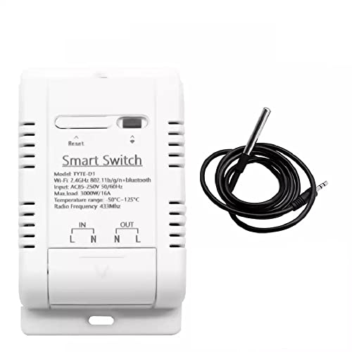 MHCOZY Sensore del regolatore di temperatura WIFI, telecomando dell'app tuya Interruttore intelligente 16A, monitoraggio dell'energia in tempo reale, lavoro con Alexa Google home
