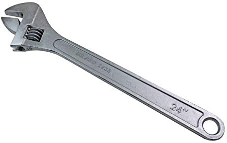 US PRO Llave inglesa ajustable grande de 24 pulgadas, resistente 2235