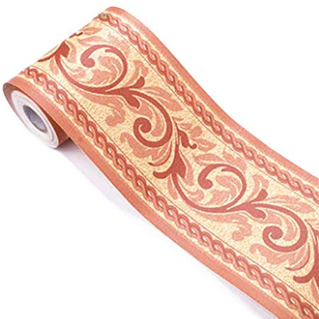 Meboem Papier peint à motif floral orange pour décoration murale, plafond, cuisine, salle de bain, 10 cm x 10 m