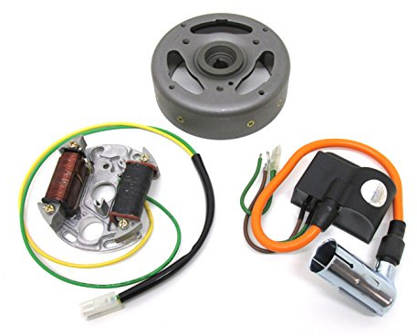 Zündung Lichtmaschine Polrad Zündspule Kontaktlos Rechtsdrehend 12V 35W für Mofa Moped Mokick – Passend für Puch Maxi, Hercules MK K uvm.