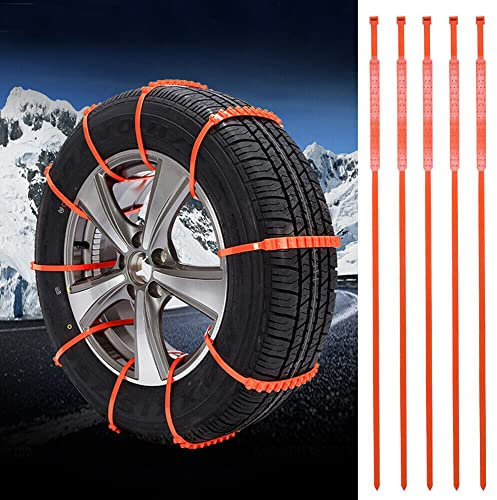 Snow Chains for Car, 20 PCS Universal Adjustable Snow Tire Chains for Sand Snow Mud Emergency Traction