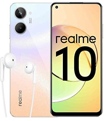 realme 10-8+128GB Smartphone, Écran Super AMOLED 90 Hz, Appareil Photo Couleur à IA 50 MP, Processeur Helio G99, Batterie puissante de 5 000 mAh, Chargeur SuperVOOC 33 W,écouteurs Inclus,Clash White
