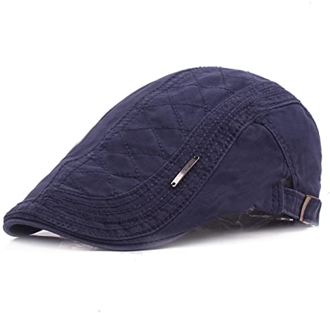 Schiebermütze Herren Herren Hut Sommer Berets Caps Für Herren Damen Casual Schirmmützen Brief Stickerei Sonnenhüte Casquette Cap, Navy, 56-58Cm