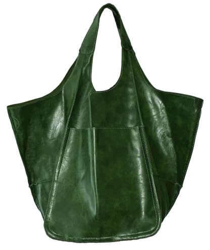 Fivelake Übergroße Leder Hobo Tote Tasche - Große Tote Bag Taschen für Frauen - Damen Shopper Elegante Umhängetasche Gross Schultertasche Große Geldbörse und Handtasche für Arbeit, Reisen und Schule