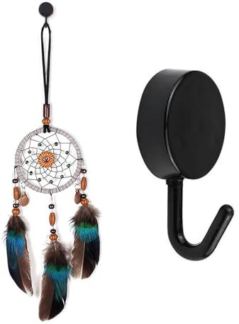 1 pieza de adorno colgante atrapasueños, 1 pieza de gancho negro, atrapasueños hecho a mano, decoración de la habitación atrapasueños, colgante atrapasueños