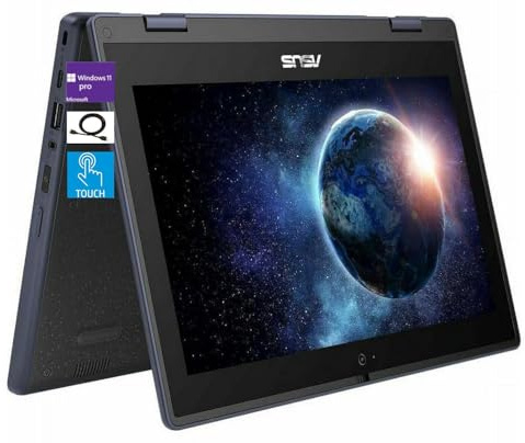 ASUS Ordinateur portable éducatif 2 en 1 à écran tactile HD de 11,6, processeur Intel Celeron N100, 4 Go de RAM 512 Go SSD, Wi-Fi 6, Bluetooth 5.1, résistant aux déversements, revêtement anti-reflets