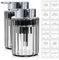 Sporgo Lot de 2 distributeurs de savon : 250 ml, distributeur de savon rechargeable, en plastique, avec grande tête de pompe et étiquette, distributeur de savon mousse pour cuisine, salle de bain
