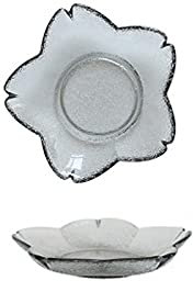 Schüsseln für die Küche, Glasschüssel, Obst, Gemüse, Salat, Dessertschalen, schicke Snack-Teller, Geschirr für Küchenzubereitung, Dessert, Dips, Süßigkeitengerichte für Snacks, Desserts (Farbe: L)