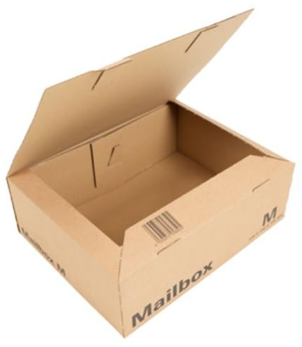 Boîte Mailbox Emballage Colis Taille M | 15 Boîtes 325 x 240 x 105 mm | Carton Renforcé Emballage Sécurisé | Transport de Produits Sensibles | Fermeture Patte de Verrouillage | Livré à Plat (M)