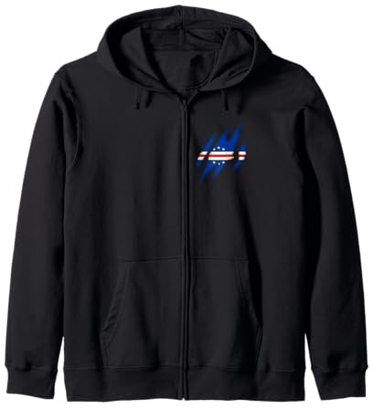 Cabo Verde,Cape verde Flag,Flag of Cabo Verde. Zip Hoodie