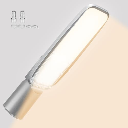 RIGIDON Exterior Lámpara de Calle LED, 50W 4052 LM Farolas LED Exterior | 4000K Blanco Cálido, IP66 Impermeable, Iluminación de Seguridad, Farola de Calle para Jardín Garaje Patio Plaza Corte Público