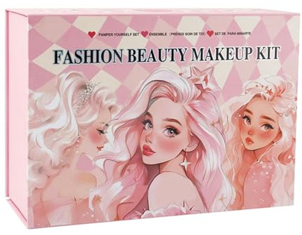 Wezalget Juego De Maquillaje Infantil | Maquillaje Lavable,Juguetes Cosméticos Lavables para Clase De Teatro Fiesta De Princesas Y Escenario