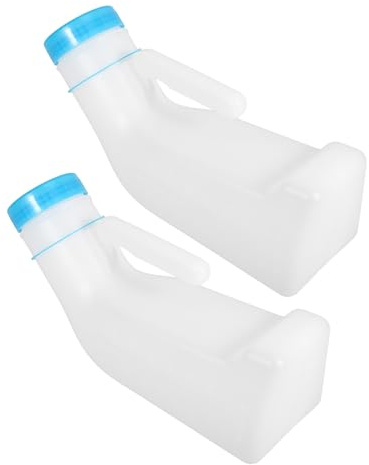 Beaupretty 2 Stück Teiliges Großes Urinal für Männer aus Robustem PE Tragbare Urinflasche für Unterwegs Pflege und Camping Leicht und Wiederverwendbar mit Leuchtendem Deckel