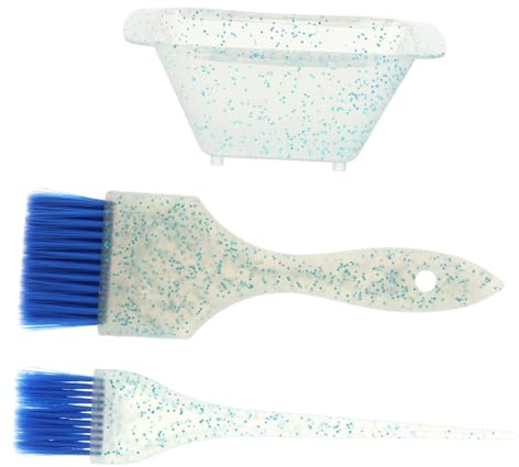 VALICLUD Kit de Coloration Capillaire Bleu Bol à Teinture, Pinceau à Poils Souples pour Salon et Usage Professionnel, Accessoires de Coiffure pour Application Précise et Mélange des