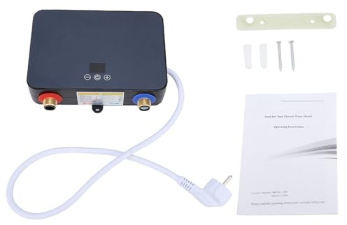 Alomejor Scaldabagno Elettrico Senza Serbatoio Caratteristiche Avanzate di Sicurezza Scaldabagno Istantaneo a Parete da 6000 W per Acqua Calda per e Bagno