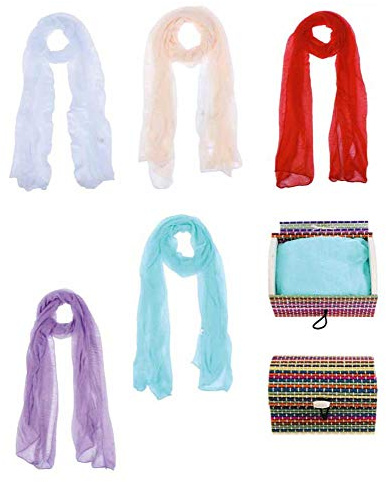 Set mit 12 Taschentüchern Colorful präsentiert in BAUL Bambus als Geschenk - ideal für günstige Hochzeitsgeschenke
