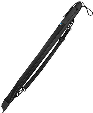Impliva TravelLight extrem leichter Reiseschirm, Windsicher, 265 Gramm, 10 mm Schwarzer Stock, schwarzes Glasfibergestell, Durchm. ca. 100 cm, Tragegurt, schwarzes EVA Griff