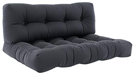 Vicco Palettenkissen Set Flocken, Graphit, 120 x 80 cm 2 Teile, zur Polsterung von Sitz- und Rückenflächen auf Europaletten