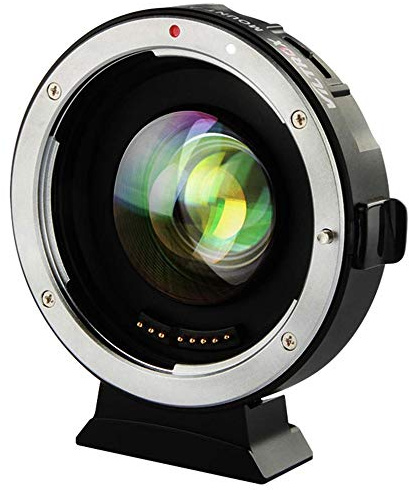 VILTROX EF-M2II Lens Adapter, EF to M4/3 Mount Auto-Focus Speed Booster Adapter for GH6 GH5M2 BMPCC 4K GH4 GH5 G100 G95 G85 OM-1 EM-1 E-M1X E-M1 iii E-M5 iii E-M10 iv E-M10 iii
