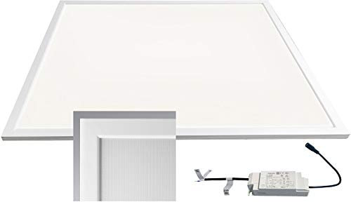 ChiliTec LED Lichtpanel Deckenleuchte Ersatz für 60cm Raster Decken / T5 Röhren 62x62cm quadratisch 4000K 40W 3850lm UGR16 Neutralweiß
