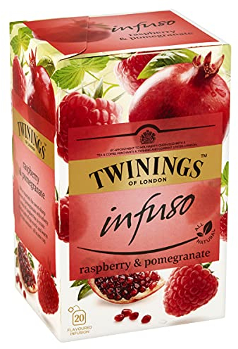 Twinings Infusión de Frambuesas y Granada, 20 sobres