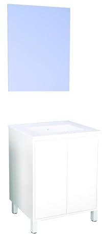 ONDÉE, Pack WC Adi sin Brida Salida Horizontal, Taza carenada 40,1 cm, Cerámica Blanca, Asiento con Freno de caída, Mecanismo de Descarga 3/6L, Alimentación Lateral Reversible