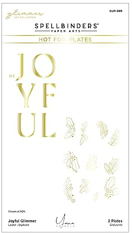 Spellbinders GLP-390 Joyful Glimmer Hot Foil Plate from the De-Light-Ful Christmas Collection by Yana Smakula