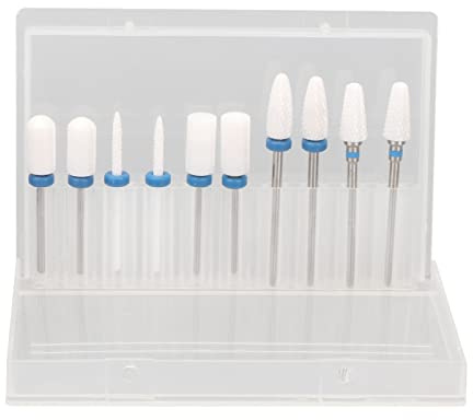 Lot de 10 mèches à ongles en céramique pour manucure professionnelle pour ongles en acrylique