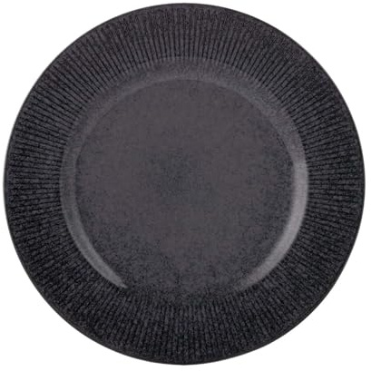 Mason Cash Reactive Linear 27cm Black Dinner Plate
