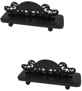 Cabilock 2pcs Elegant Fan Holder Stand Folding Base Sturdy Wooden Stand for Home Decoration