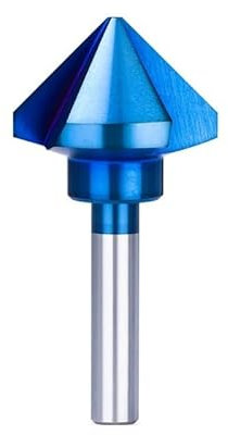 1 pieza de cortador de chaflán de 3 flautas de 4,5 a 50 mm, broca 90D HSS CNC con revestimiento azul nano, cortador de agujeros for madera y metal, broca avellanadora for perforación(25.0mm)
