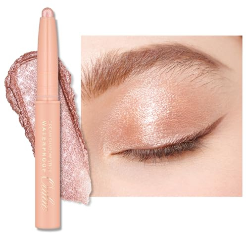 Oulac Ombre à Paupières Stick Rose Automatique - Fini Chatoyant, Résistant à l'eau et à l'essuyage, Tenue 16 heures+, Texture Crémeuse et Soyeuse, Vegan WS02 Pink Rush
