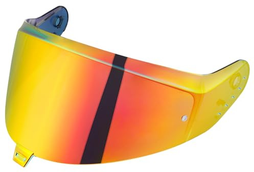 Visiere Casque Moto pour Shark SKWAL i3/RIDILL 2/ D-SKWAL 3,Visière de Casque de Protection Contre Le Vent Moto,Remplacement de Visière de Lentille pour Casque intégral (Rouge Chromé)