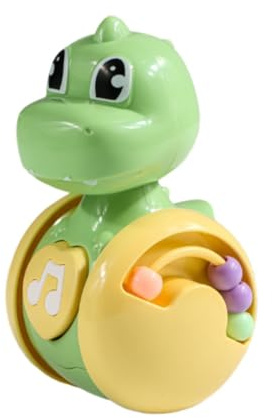 Luwecf Crawling Toy,Dinosaur Wobble Toy, Time,Educational,Developmental,Early Learning for Boy Girl Boys Girls, Green